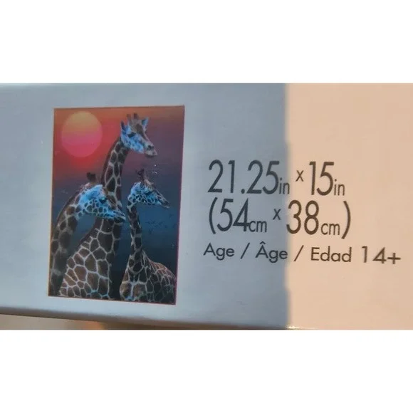 Disney Pandora 1000pc & Buffalo Earthpix Giraffe 500pc Jigsaw Puzzle Bundle - Picture 7 of 7